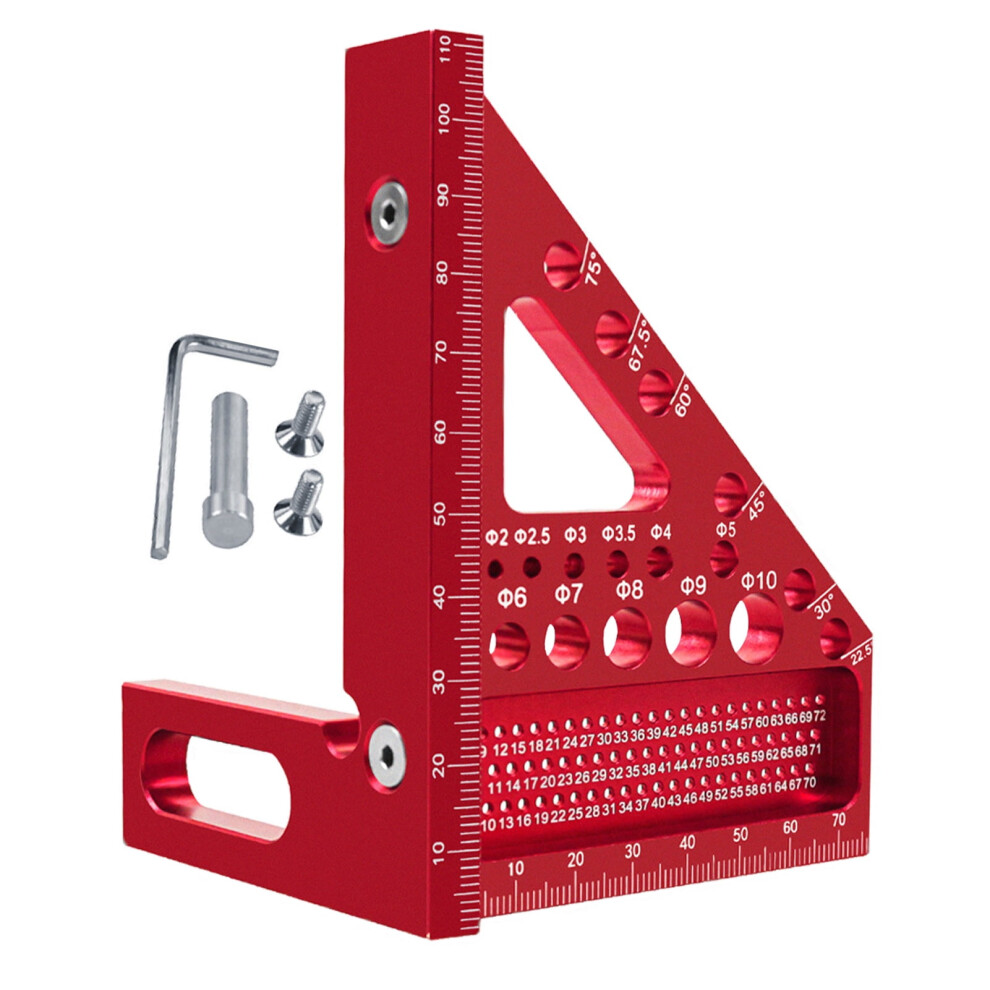 Woodworking Square Protractor, Aluminum Alloy Triangle Ruler, 3D Saddle Square For Precise Layout & Marking Â Compatible With Engineer & Carpenter 9405492378353