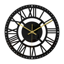 12Inch Acrylic Round Wall Clock Silent Non-Ticking Decorative for Home Black CC313