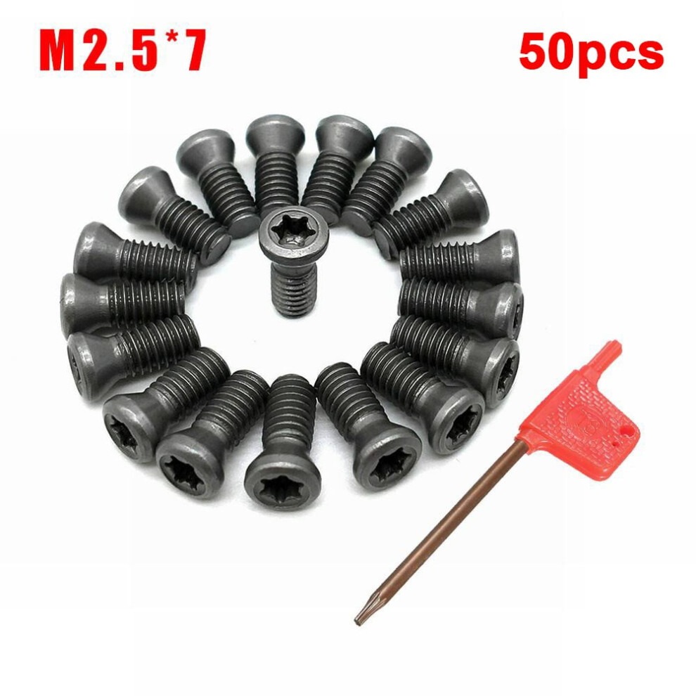50X M2 M2.5 M3 M3.5 M4 M5 Torx Screws For Replace Carbide Blades Cnc Lathe Tools 9405492378810