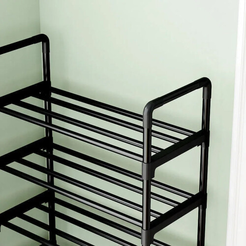 Simple Shoe Rack – Space-Saving Black Shoe Shelf(5Layers) 2