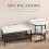 2x Nesting Coffee Table Set - White Faux Marble Top 4