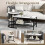 2x Nesting Coffee Table Set - White Faux Marble Top 6