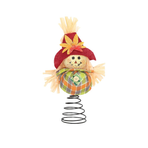 Scarecrow Tree Topper Fall Decoration Orange Plastic 1