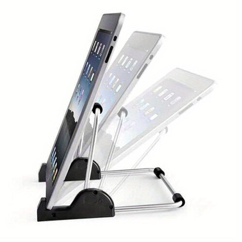 Portable Tablet Stand Aluminum Tablet Holder Adjustable Height Angles Space Saving Computer Holder 1