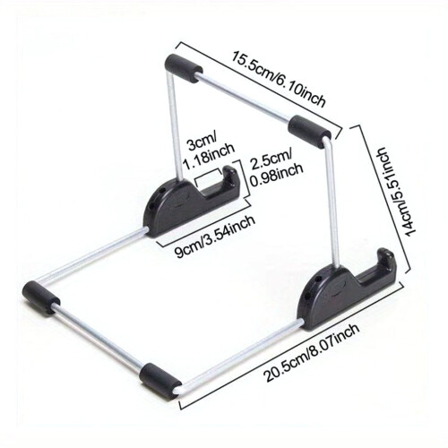 Portable Tablet Stand Aluminum Tablet Holder Adjustable Height Angles Space Saving Computer Holder 2
