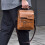 Ανδρική Δερμάτινη Τσάντα Ώμου Crossbody Sling - Vintage Side Crossover Ανδρική Τσάντα Ταξιδιού 5