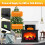 Decorative Fireplace Lantern LED Flame Black 3