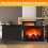 Decorative Fireplace Lantern LED Flame Black 4