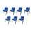 Stackable & Linkable Office Conference Visitor Community  Chairs (Set of 7-Blue) 5