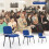 Stackable & Linkable Office Conference Visitor Community  Chairs (Set of 7-Blue) 18