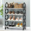 (Black) Elegance meets organization with this innovative dustproof shoe rack 2