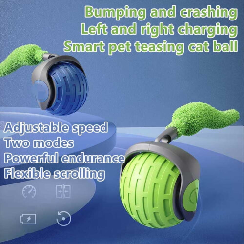 Speedy Tail2.0Αυτόματη κινούμενη μπάλα παιχνιδιού για γάτες, επαναφορτιζόμενη 2