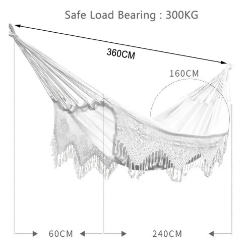 Large Brazilian Macrame Hammock Swing 1
