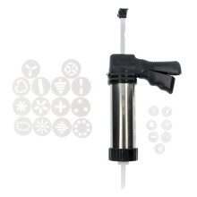 Cookie Press Gun Biscuit Maker 24pc Stainless Steel Icing Decorating Set