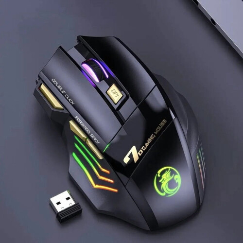 Ασύρματο ποντίκι παιχνιδιών USB IMICE GW-X7 3200DPI Διπλή λειτουργία Επαναφορτιζόμενη 7 1