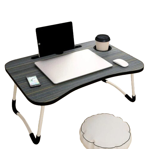 Portable Folding Laptop Bed Tray Table Lap Desk Notebook Breakfast Cup Slot 1
