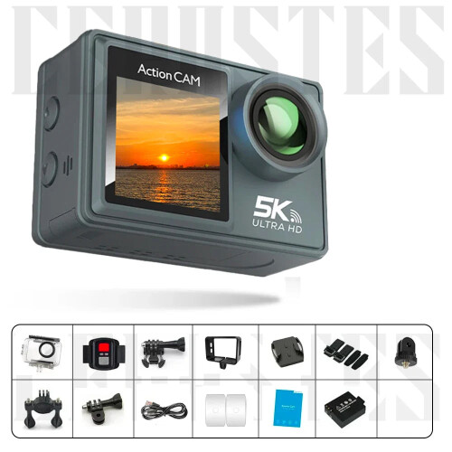 5K Ultra HD Action Camera with Electronic Stabilization Grey 1