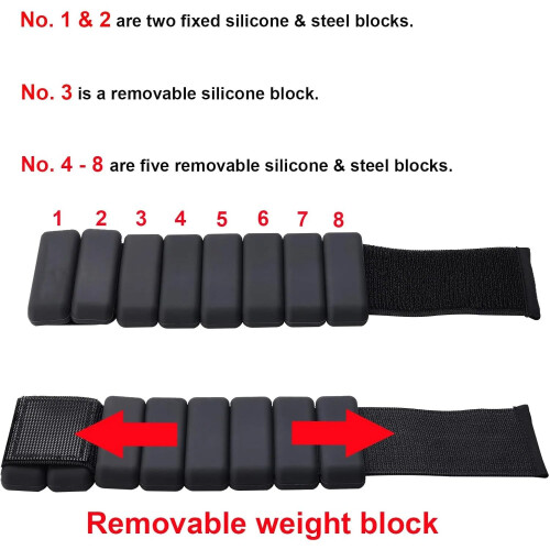 Adjustable Silicone Wrist & Ankle Weights 2