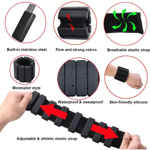 Adjustable Silicone Wrist & Ankle Weights 2