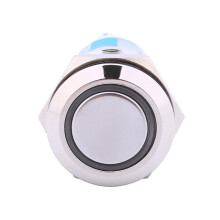 Blue LED 12V Metal Push Button Switch for Car Angel Eye Power System