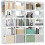 Metal Bookshelf Storage Organizer (18 Grid) 5