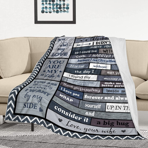 Manta de presente de aniversário de casamento para o marido, da esposa (40*50 polegadas) 1