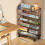 Office Bookshelf with Wheels and Storage Basket 3