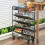 Office Bookshelf with Wheels and Storage Basket 4