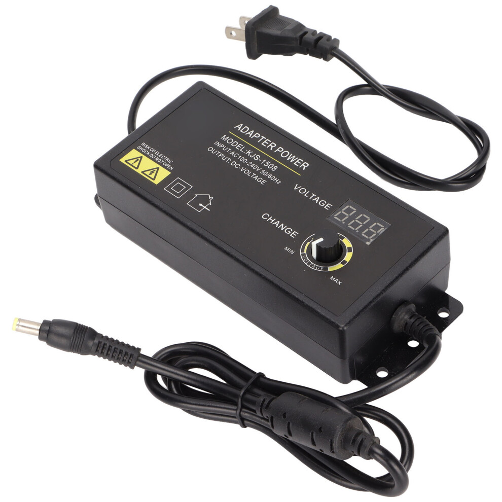 Universal Ac Dc Adjustable Power Adapter With Real Time Voltage Display And Over Temperature Protection For Indoor Electronic Devices High 9175034272424