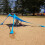 Portable Beach Tent Sun Shelter Windproof Camping Canopy Blue 3