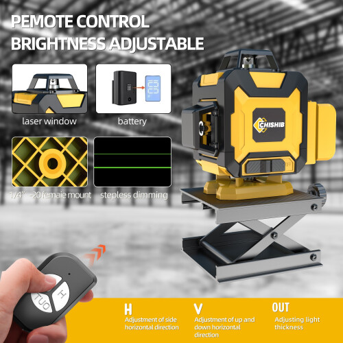 Laser Level with Remote Control (16-Line Green) 1
