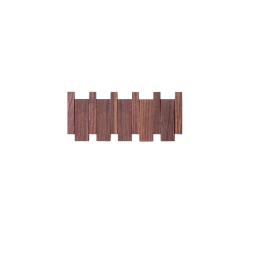 Wall-Mounted Black Walnut Coat Rack 1