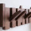 Wall-Mounted Black Walnut Coat Rack 4