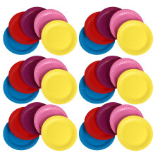 100Pièces Assiettes Couleurs Assorties En Papier Pour Gâteau