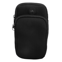 Double Zipper Running Pouch Armband For Smartphone Holders Universal Fit Breathable Lightweight With Adjustable Strap Reflective Safety Stripe