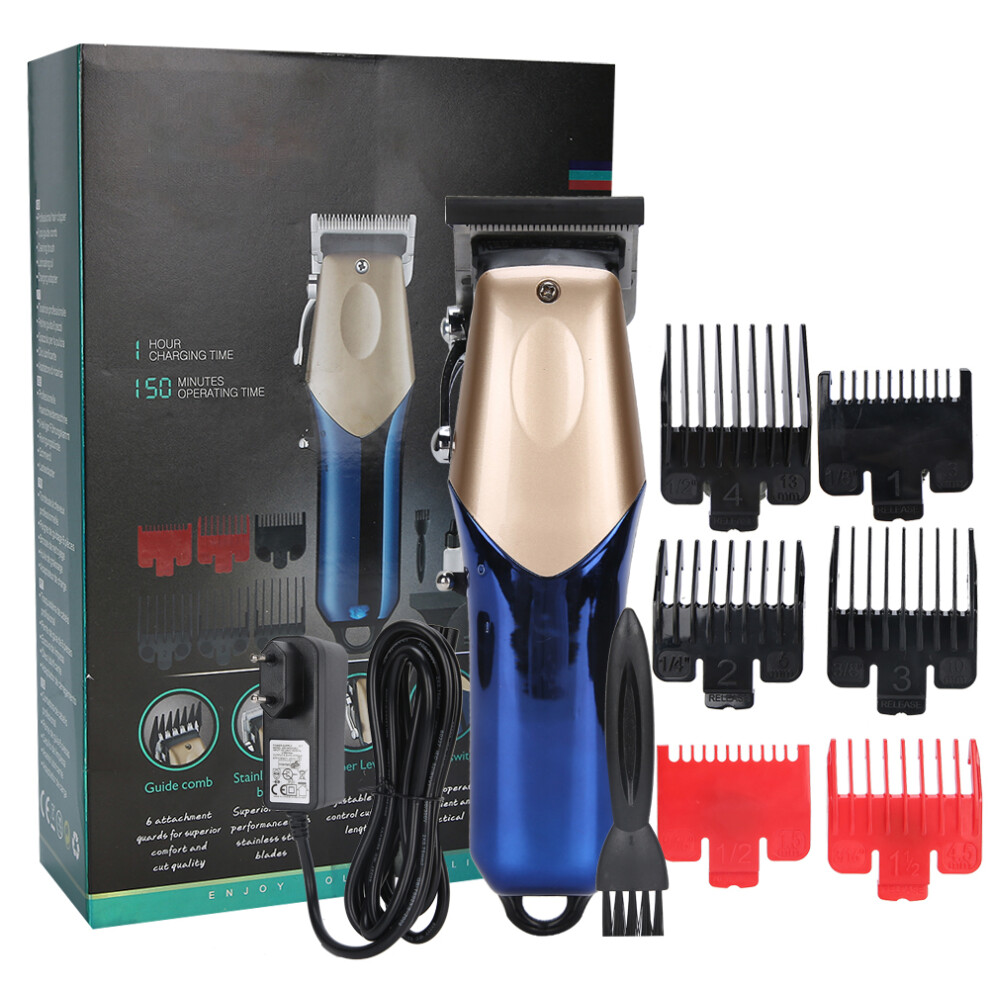 Replaceable Trimmer Heads Beard Grooming Kit For Men, Self Sharpening Steel Blades Electric Trimmer With USB Recharge Dock And LED Display For