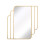 Charles Bentley Charles Bentley Prague Rectangular Garden Wall Mirror, Gold, 110 x 100 cm 4