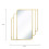 Charles Bentley Charles Bentley Prague Rectangular Garden Wall Mirror, Gold, 110 x 100 cm 5