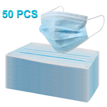 Comfortable Fit Disposable Face Masks Elastic Ear Loop3Ply Breathable Soft On Skin Dust Protection Reusable Design Efficient Filtering Lightweight