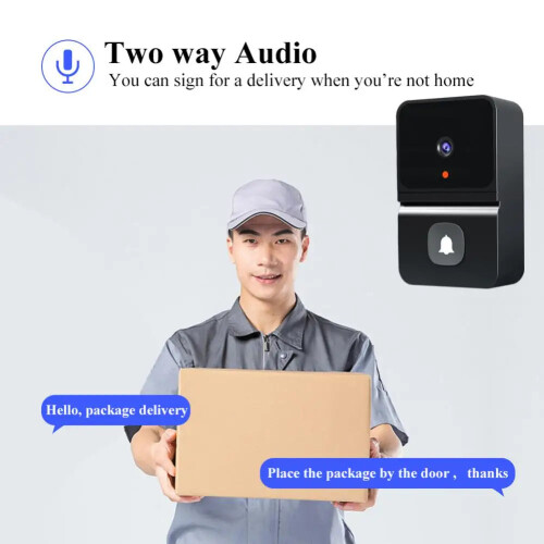 Wireless Doorbell WiFi Camera with Night Vision & Voice Intercom 2