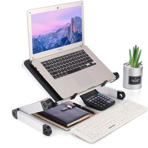 Adjustable Folding Laptop Desk with Cooler Fan 1