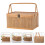 Woven Storage Basket with Locking Lid for Picnic 4
