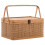 Woven Storage Basket with Locking Lid for Picnic 5