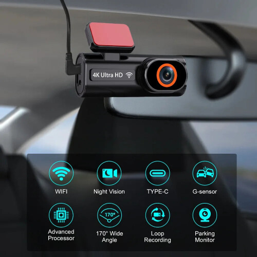 4K Dual Lens Dash Cam with Night Vision 1