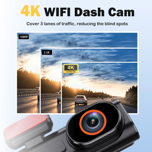 4K Dual Lens Dash Cam with Night Vision 2