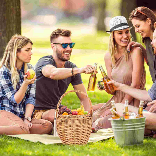 Wicker Picnic Basket Decorative Flower Hamper 1