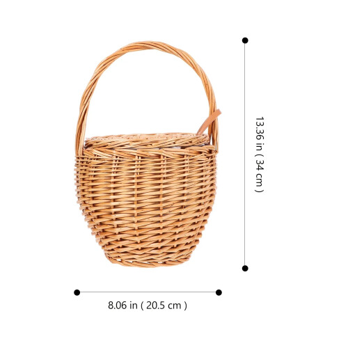 Wicker Picnic Basket Decorative Flower Hamper 2