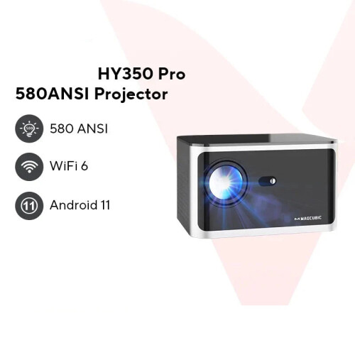 4K Android 11 Smart Projector 1080P LED WiFi6 Black 1