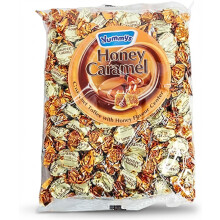 1kg Yummys Honey Caramel Toffees Bulk Bag - Wrapped Chewy Sweets