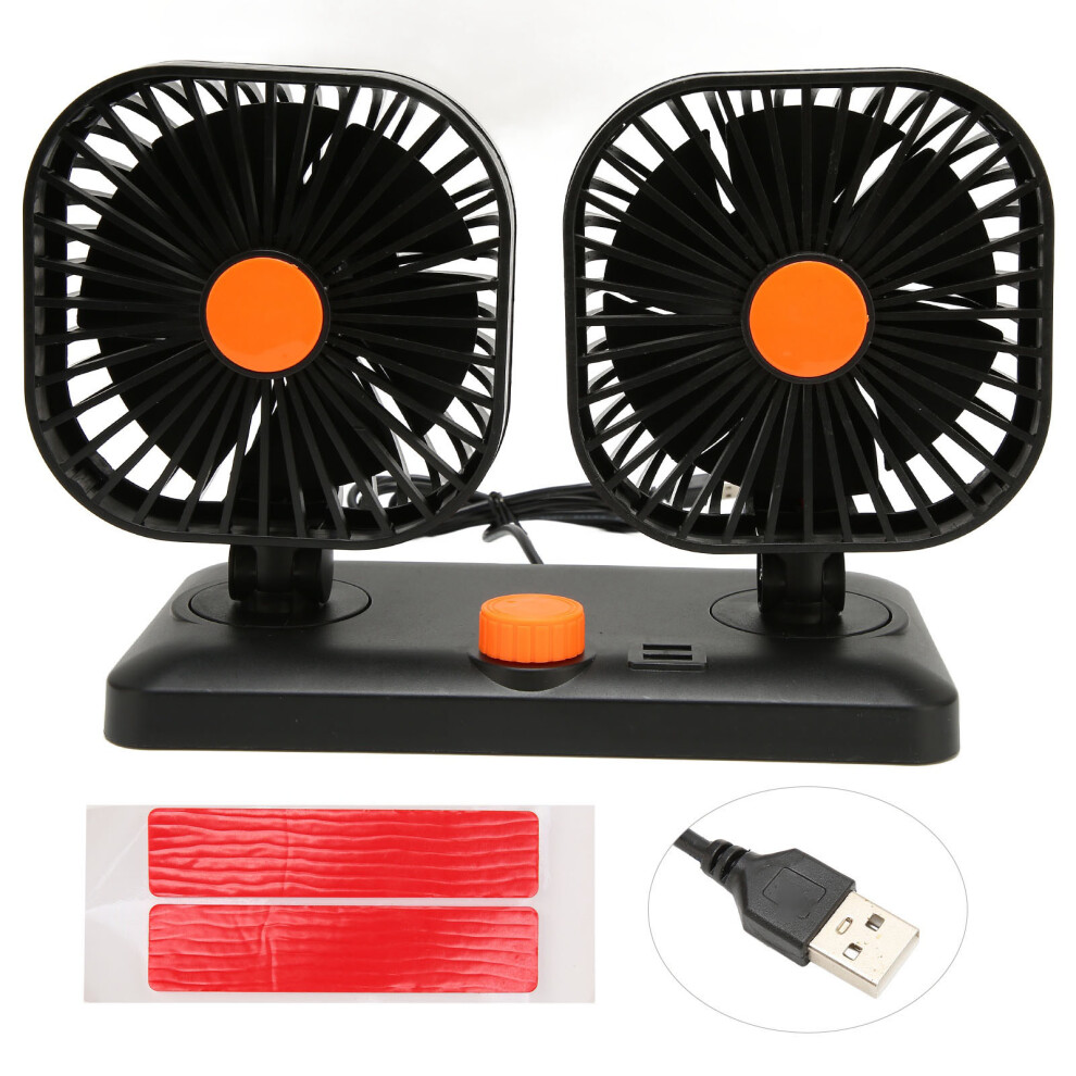 Cooling Fan For Vehicles With Dual Head Brushless Motor, 360Degree Rotation Easy Installation And Sturdy Material, Perfect For Cars Trucks Suvs Rvs 9175034417757